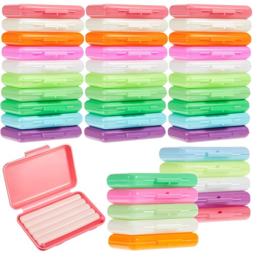 Tondiamo 40 Pack Clear Braces Wax for Teeth Dental Orthodontic Wax for Braces Wearer Tooth Wax for Braces and Oral Appliances with Colorful Storage Case and Smell(Mixed Flavors)
