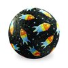 Crocodile Creek Playground Ball - Durable Rubber Ball for Kids Ages 3 and Up - Bouncy Inflatable Ball for Kickball, Indoor Games, and Outdoor Sports - PVC-Free - Rockets in Space - 7-inch Diameter
