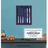 Police Flag Art Print - Rustic Wall Art Poster - Chic Home Decor for Office, Man Cave, Station, Gift for Police Officer, First Responder - 8x10 Photo Unframed
