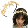 EARENT Gold Star Headband Five-pointed Stars Headpiece Hair Hoop Cute Pearl Hair Band Holiday Party Costume Hair Accessories for Women