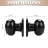 Probrico (6 Pack Classic Closet Door Knobs Dummy Door Knob, Individual Non-Turning Dummy Door Knob Single Side, Black Interior Door Knobs, Easy Installation