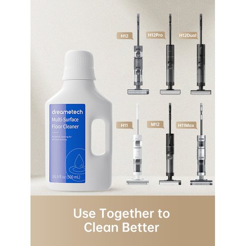 Dreametech Cleaning Solution for H12 PRO, H12, H12 Dual, H11, H11 Max, and M12 Wet Dry Vacuum Cleaner (16.9 OZ)
