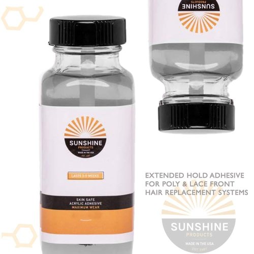 Sunshine Bond Hair Replacement Adhesive | Elite Maximum Hold Acrylic Wig Glue Adhesive - Skin Safe Hair Glue - Easy Application (.5oz)