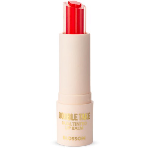 Blossom Double Take Flower Shaped Dual Tinted Moisturizing Lip Balm with Shea Butter, 0.13oz/3.6g, Cherry Red