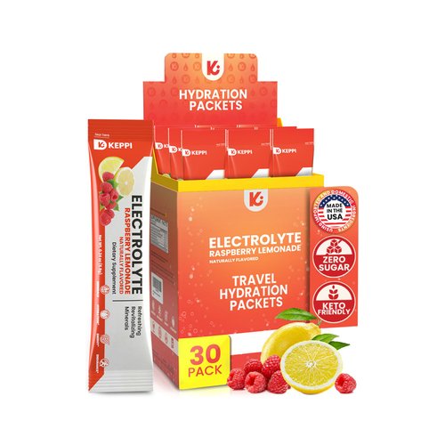 Keppi Electrolytes Hydration Packets 30 Serves - Sugar Free Electrolytes Powder Packets - Made in USA - Delicious Keto Electrolytes - Electrolyte Powder Mixes Easily - Keto Hydration Pack