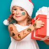 CHARLENT Christmas Temporary Tattoos for Kids - 74 Individually Sheets Christmas Tattoos for Kids Christmas Xmas Party Favors, Stocking Stuffer, Christmas Eve Gift
