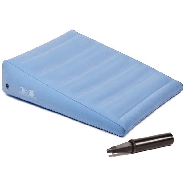 Contour Inflatable Back Support Relief Bed Wedge Cushion - Extended Length, Gradual Incline Wedge, (32 x 24 x 7)