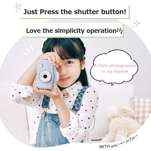 Kids Camera Pint Kids Clover Kids Camera, Christmas Birthday Gifts for Girls and Boys, Toy Camera, 32GB Card, 155g, Videos, Music, Games, 6ys+ (WITHyou_Baby Pink)