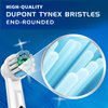 Replacement Brush Heads Compatible with Oral B Braun Electric Toothbrushes, 4PCS, Small Round Head Fit for Daily Clean, Refiils for Oral-B Handles 3756 3757 3744 3765 3738 4729