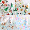 Christmas Nail Stickers Decals Nail Foil Transfer Sticker 10 Sheets Xmas Holiday Decorations Christmas Santa Snowflake Deer Christmas Tree Stickers for Manicure Supplies