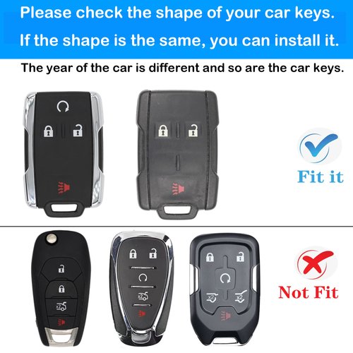 Kirsnda for Chevrolet key fob cover case with keychain,Soft TPU key Shell/skin,4-Buttons fit GMC chevy Colorado Silverado Suburban Tahoe Silverado Remote Key Vehicle Accessories(Red)