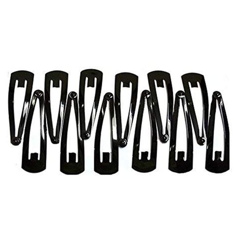 SBWC Big Size Tik It Hair Pins Premium | Metal Triangular Tic It Hair Pins/Clips, Hair Accessories for Girls and Women - Black (24 Pcs)