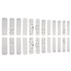 Foccna Press on Nails Super Long Rhinestone White Fake Nails Square Bling Glossy Butterfly False Nail Tips Artificial Nails Finger Manicure for Women and Girls-24pcs