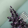 Kercisbeauty Wedding Bridal Purple Crystal Vintage Gold Hair Comb for Women Girls Ladies Special Occasion Dressy Handmade Hair Jewelry (Violet)