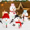 10 Pack DIY Snowman Kit Toys for Kids,Christmas Craft Xmas Gift Toy for Girl,Boy,Build a Snowman Kit Indoor Decorations,Creative Kids Air Dry Modeling Clay,Christmas Gift Stocking Stuffers for Toddler