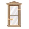 iLAND Dollhouse Accessories on 1/12 Scale, Wooden Dollhouse Window w/Molding in Baroque Style