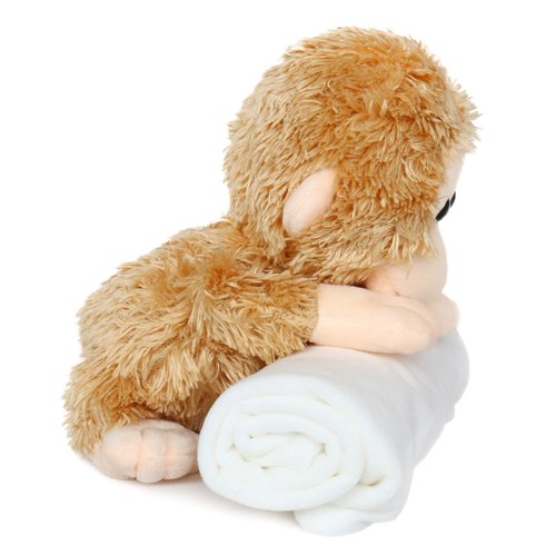 Ice King Bear Newborn Little Golden Monkey Stuffed Animal Plush Toy (with Bath Towel)
