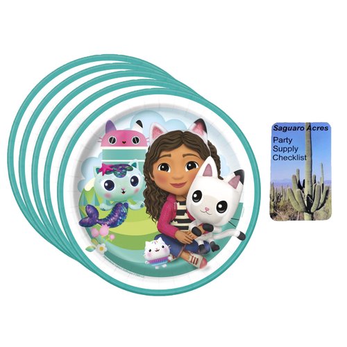 Unique Gabby 7 Inch Dessert Paper Party Plates - Serves 24