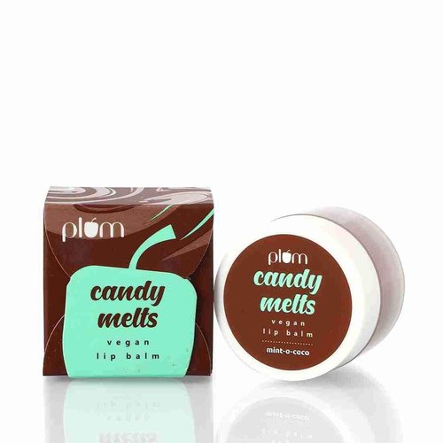Plum Mint-o-Coco Lip Balm, With Carrot Seed Oil & Shea Butter with Natural UV Protection, Vegan Balm for Dry, Chapped, Cracked Lips And Added Shine for Lips, 100% Cruelty Free, 0.42 Oz