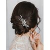 SWEETV Rhinestone Bride Wedding Hair clip Silver Crystal Bridal Hair comb Sparkly Hair Piece Gem Hair Accessories for Women/Girls & Brides/Bridesmaids