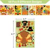 48 Pcs Turkey Stickers Make Your Own Turkey Sticker Sheets Thanksgiving Stickers for Kids Home Classroom Party Favor Art Craft School Rewards