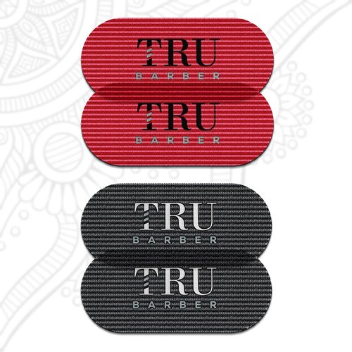 TRU BARBER HAIR GRIPPERS ® 2 COLORS BUNDLE PACK 4 PCS for Men and Women - Salon and Barber, Hair Clips for Styling, Hair holder Grips (Red/Black)