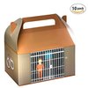 Hammont Paper Treat Boxes - (10 Pack) - Party Favors Treat Container Cookie Boxes Cute Designs Perfect for Parties and Celebrations 6.25" x 3.75" x 3.5" (Prison)