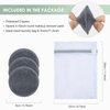 SUNLAND Resuable Makeup Remover Pads with Laundry Bag -Soft and Fridnely for Face Eye Lip Remover Pads(Grey)