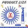 Taiyin 68 Pcs Cheer Hair Ties Bulk Cheer Bracelets Cheerleader Gifts Motivational Gifts Wristbands for Cheer Squad Party Favors, Pom Design(Blue)