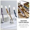 Healifty 4Pcs Silicone Toothbrushes Bristles Toothbrush Soft Toothbrush for Sensitive Teeth Manual Toothbrush for Adults Teenagers