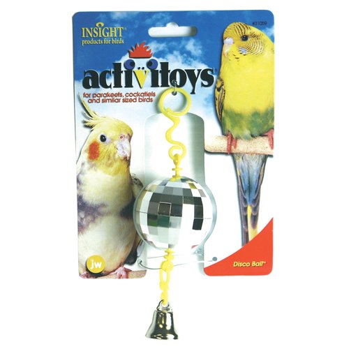 JW Pet Company Activitoy Disco Ball Small Bird Toy, Colors Vary