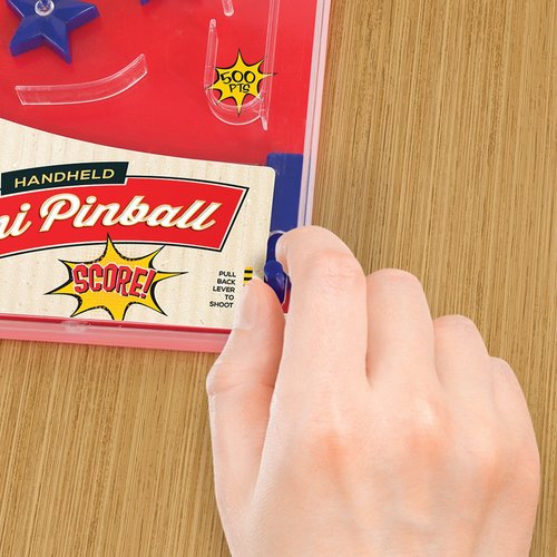 Ideas In Life Hand Held Mini Pinball Game - Small Arcade Pinball Machine Portable Travel Toy Fun Party Gift