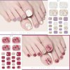 Generic 8 Sheets Toe Nails Wraps Stickers Decals Glossy Nail Polish Strips with Nail File Self Adhesive Marble Flowers Gel Toe Nail Wraps Design Flowers Nail Wraps for Women DIY Manicure Decoration