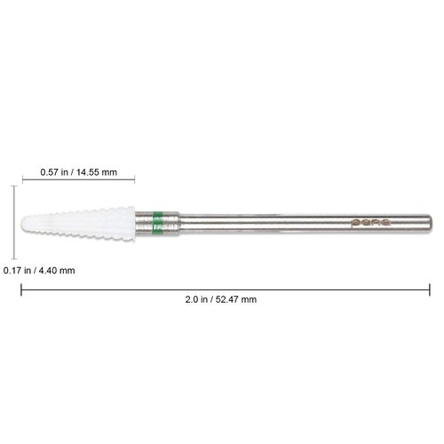 Pana Professional 3/32" Shank Size - White Small Tapered Cone Ceramic Bit Coarse Grit - Nail Drill Bit for Dremel Machine