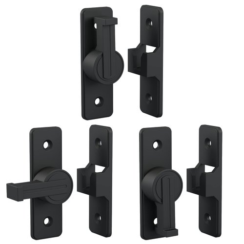 Barn Door Lock Latch – 90-Degree Barn Door Latch Sliding Lock – Home Security Door Lock for Bathroom, Garage, Bedroom, Cabinet, Barn – Durable Zinc Alloy Security Door Lock