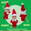 JOYIN 2 Pcs Christmas Elf Plush Doll Tiny Soft Plush Toy Doll for Christmas Decor, Xmas Gift, Xmas Clothing for Elf Doll