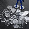 WinnerWhy 100 Pcs Action Figure Stand Clear Display Feet Stands with Peg Stand Base Action Figure Accessories Assembly Figure Stand Fit for Most 6 Inch Figures (Round)