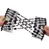 LOVEF 3Pcs Magic Hair Comb Ladies Bead Stretchy Women Hair Combs Professional Double Magic Slide Metal Comb Clip Hairpins