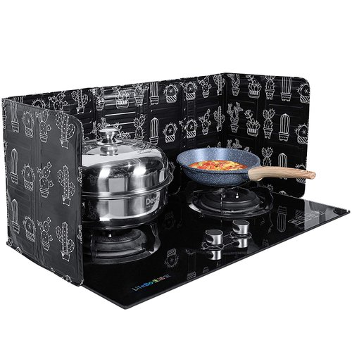 2 Pieces Anti Splatter Guard Oil Splatter Screen Board Aluminum Foil Oil Block Oil Barrier for Kitchen Restaurant Use