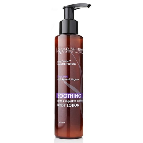 RD Alchemy - Stomach Soothing Lotion for Bloating, Gas, & Nausea - Extracts of Milk Thistle, Chamomile, & Licorice Soothe & Ease Symptoms for Improved Digestion & Stomach Relief.