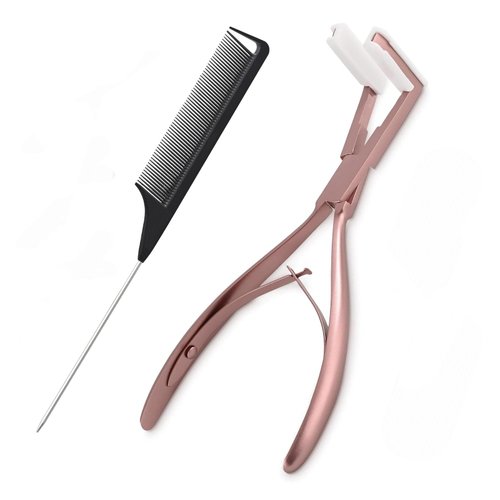 NEWISHTOOL Hair Extension Kit: Stainless Steel Sealing Pliers, Taping Clamp, and Styling Comb for Tape-in Hair Extensions