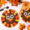 Whaline 40Pcs Thanksgiving Turkey Paper Plates Fall Round Disposable 9.1 & 7.1Inch Decorative Tableware for Autumn Thanksgiving Party Supplies Catering Table Decor