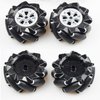 Swaytail Premium 80mm Mecanum Wheel for AGV Robot Car Chassis, Omni Directional Tire with 4pcs Metal 6mm Coupling Motor Connector for Arduino Raspberry Pi Microbit DIY RC Part STEAM Maker Remote
