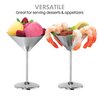 Oggi Stainless Steel Martini Glasses - 8oz, Set of 2 - Unbreakable Martini Glasses, Ideal Outdoor Martini Glasses for Boating, RV, Parties, Stylish Cocktail Glasses & Martini Glass Gift Set