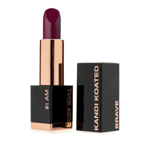 Kandi Koated Pretty Powerful Lipstick [Fierce] Matte Lip Color by Kandi Burruss | Special Edition Packaging | Creamy Texture, Rich Color, Paraben-Free, Cruelty-Free Formula | Beauty & Makeup