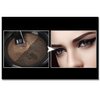 2 Colors Waterproof Air Cushion Eyebrow Cream Powder Eyebrow Makeup Eyebrow powder with duo 2 end eyebrow Brushes (Dark Brow Set)