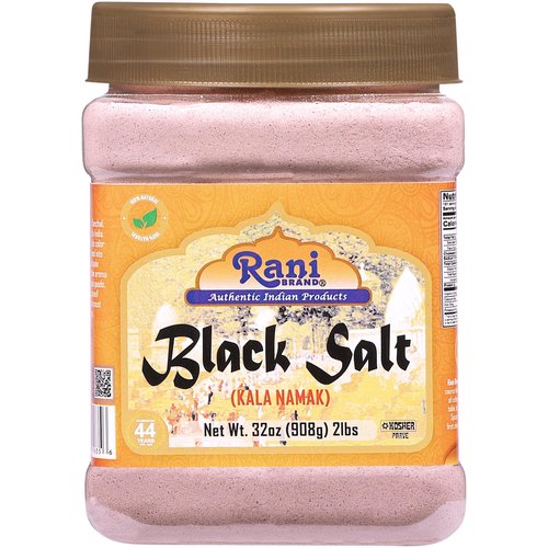 Rani Black Salt Powder (Kala Namak) Mineral 32oz (2lbs) 908g Bulk PET Jar ~ Unrefined, Pure and Natural | Vegan | Gluten Friendly | NON-GMO | Indian Origin | Perfect for Tofu Scramble