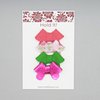 Set of 4 felt bows pink, green, floral, metallic (Alligator Clip Left)