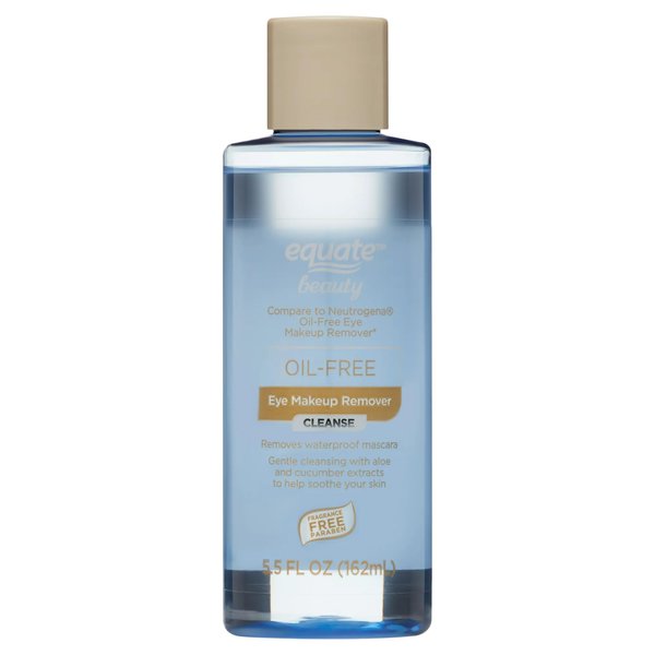 Equate Premium Oil-Free Eye Makeup Remover, 5.5 Fl oz, Made In USA
