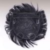 Uonlytech Black Wig Mens Headband Human Hair Toupee for Men, Human Hair Wigs Invisible Male Bald Patch Seamless Replacement Toupee Clip Hairpiece Wig for Daily Wear, 13x14cm Womens Headbands Afro Wig